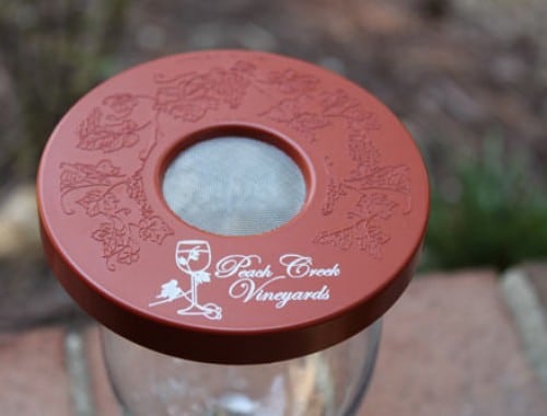 Peach Creek Vineyards Wine Glass Cover